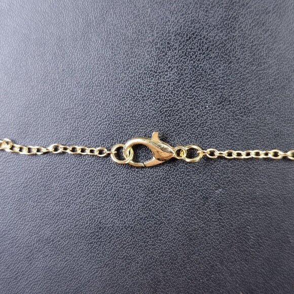 2/$20 Rhinestone Swirl Pendant Necklace With Yellow Rhinestone Center (NWOT) - Picture 5 of 5